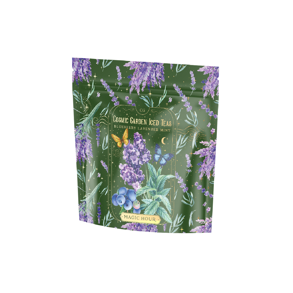 Blueberry Lavender Mint: Cosmic Garden Iced Tea