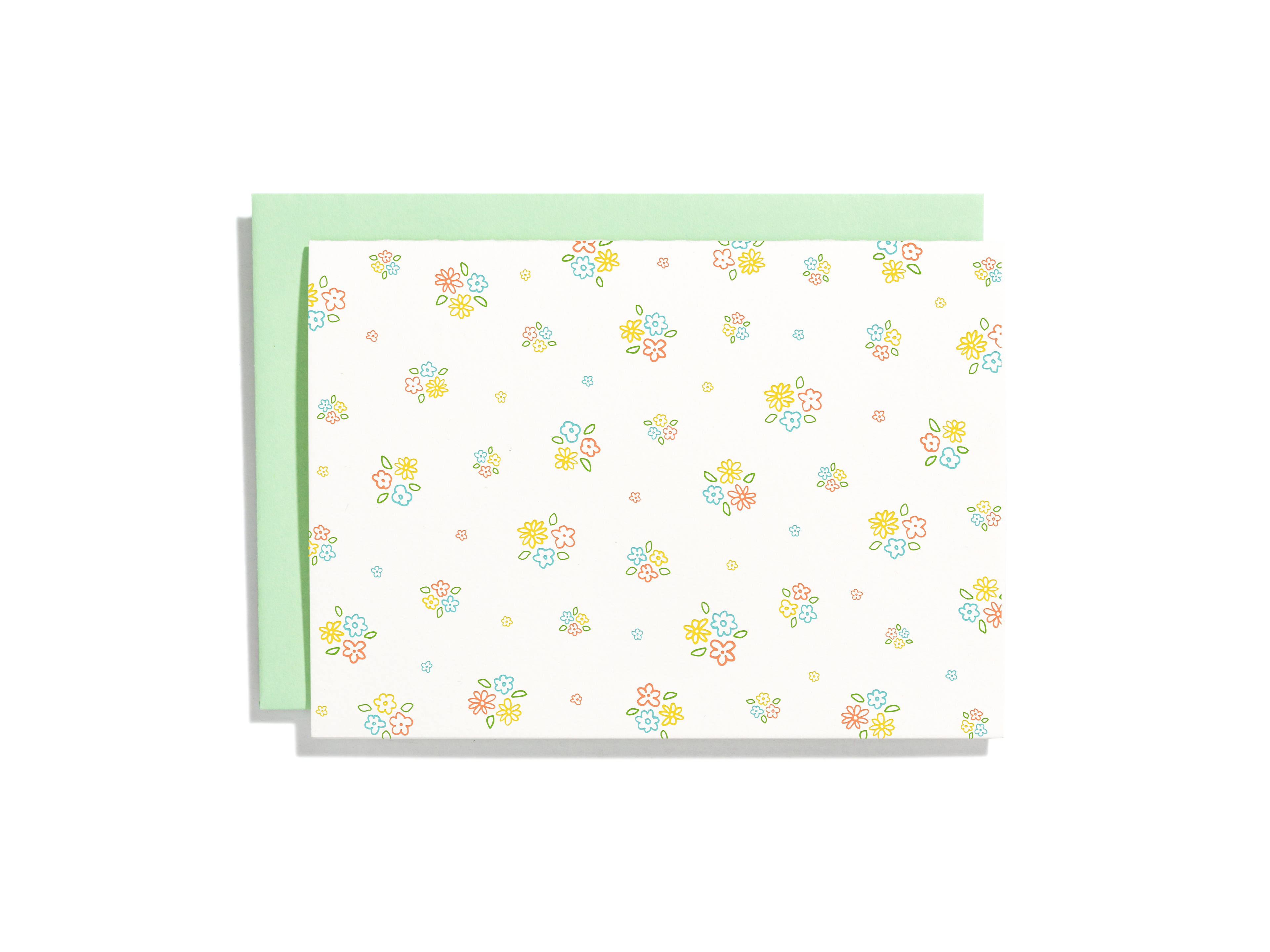Ditsy Floral Pattern Letterpress Card Box Set
