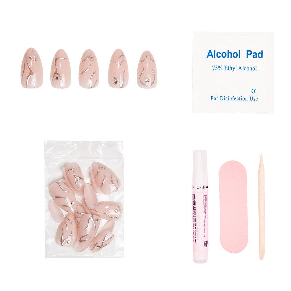 Astro Press-On Nails| Short Almond