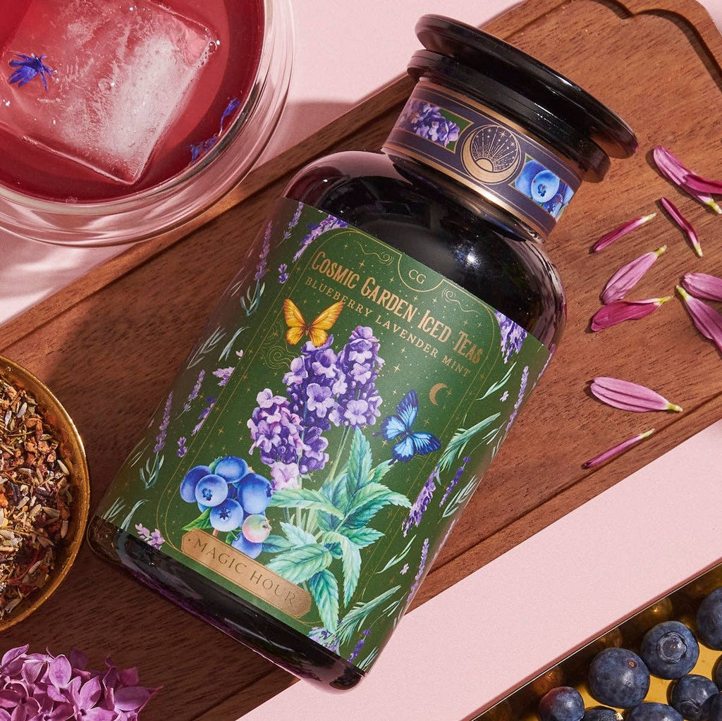 Blueberry Lavender Mint: Cosmic Garden Iced Tea