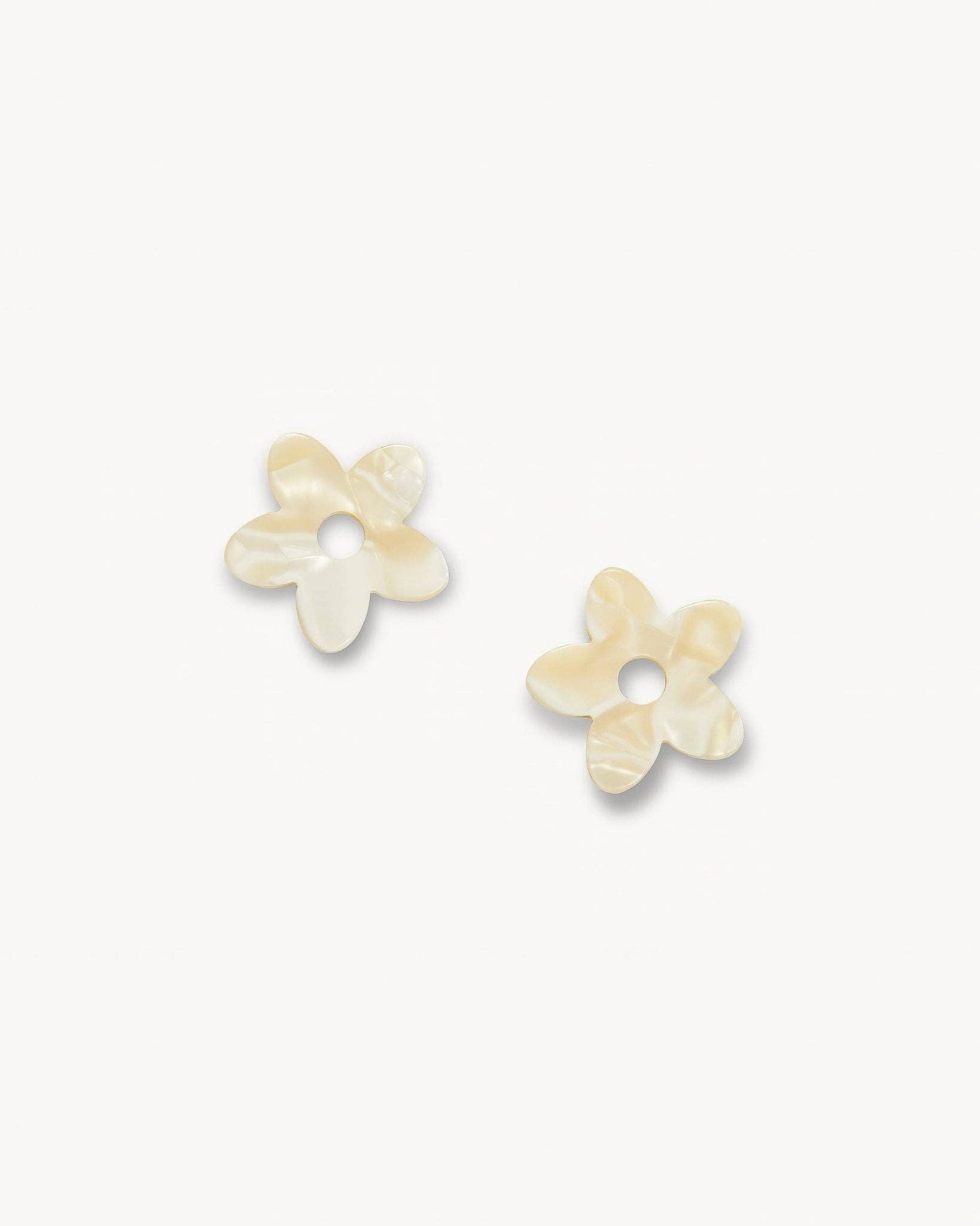 Petite Flower Charms in Ivory