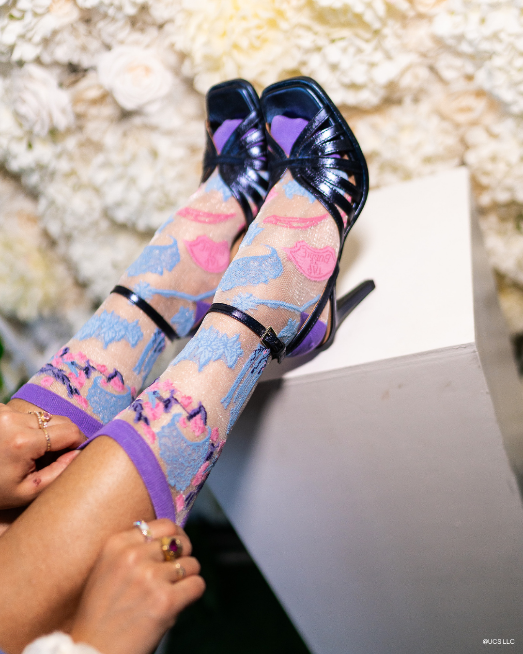 Wicked Get Ready with Glinda Shimmer Sheer Crew Sock