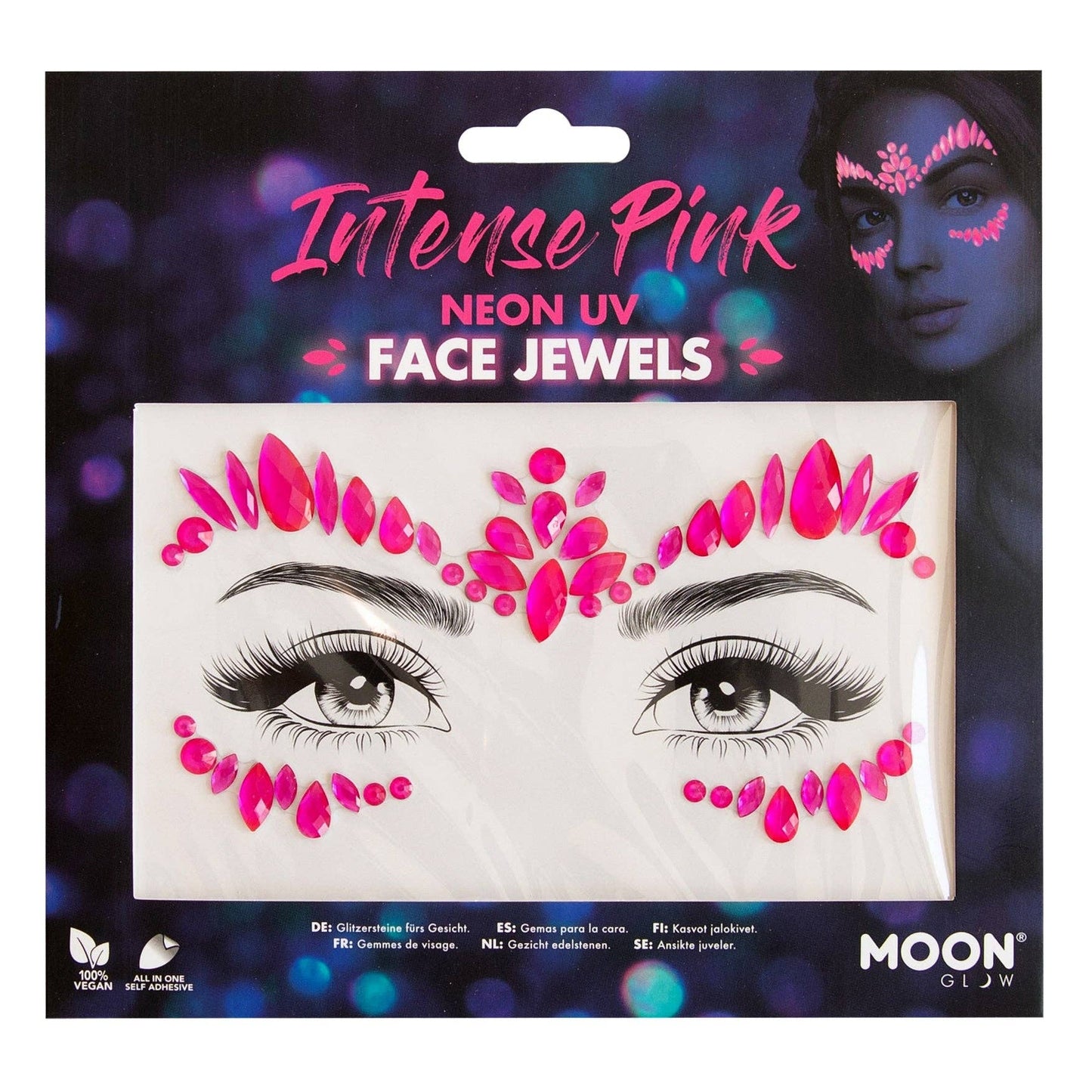 Neon UV Glow Blacklight Adhesive Gems, Jewels & Rhinestones