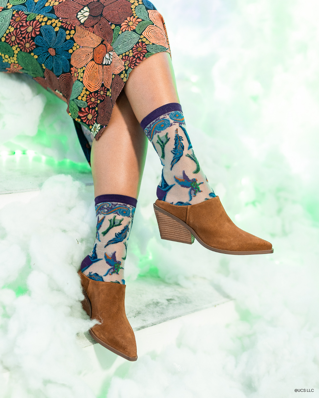 Wicked Elphaba's Power Shimmer Sheer Crew Sock