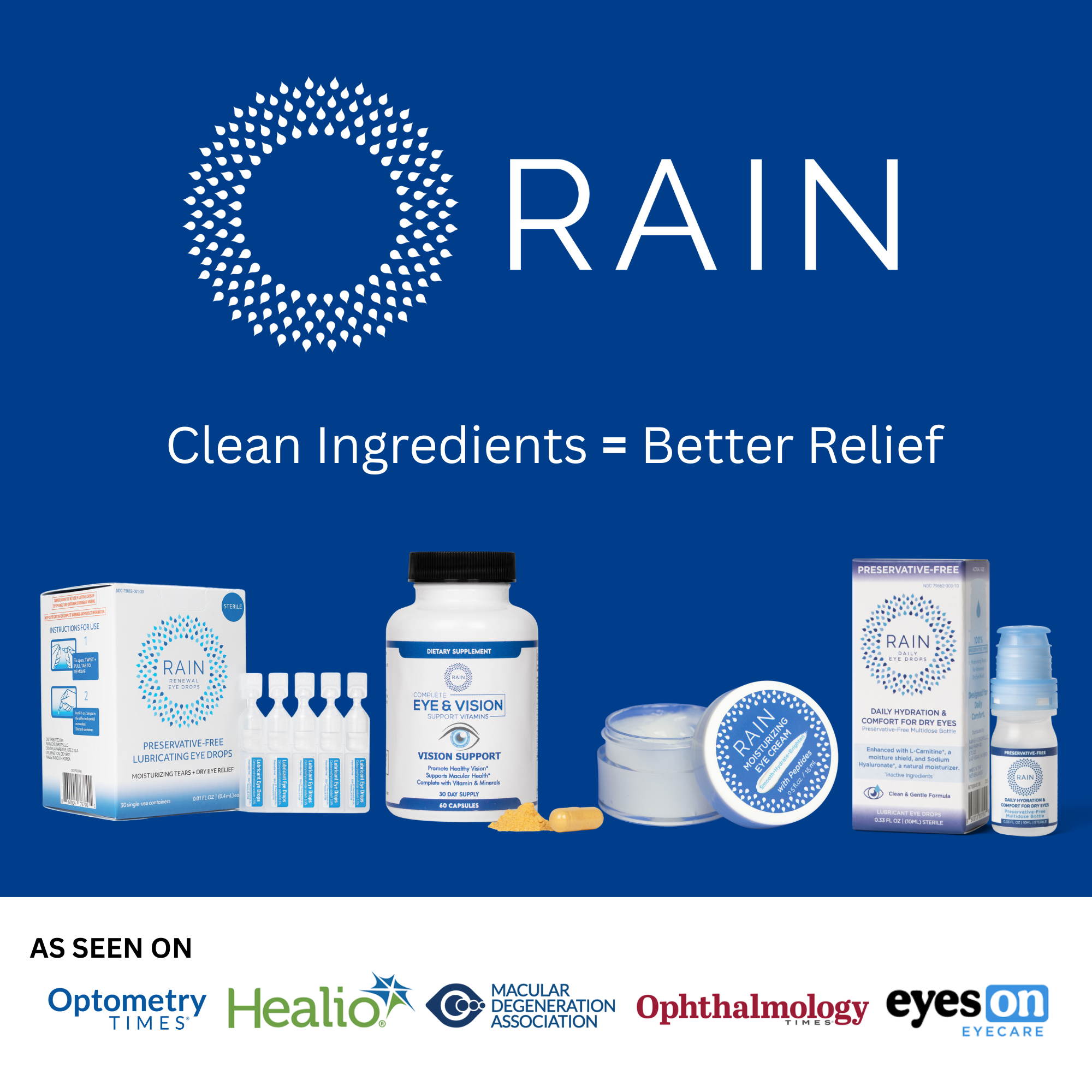 Rain™ Renewal Eye Drops — Preservative Free Dry Eye Relief
