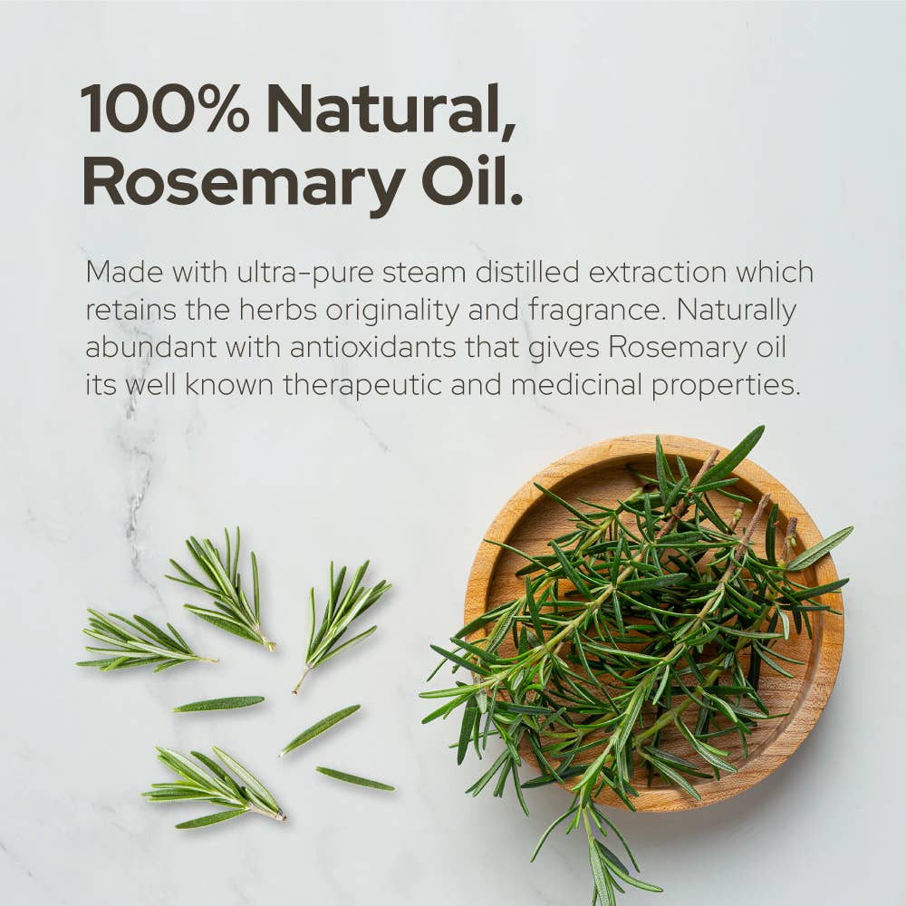 Rosemary Essential Oil for Aromatherapy Hair, Skin, & Nails
