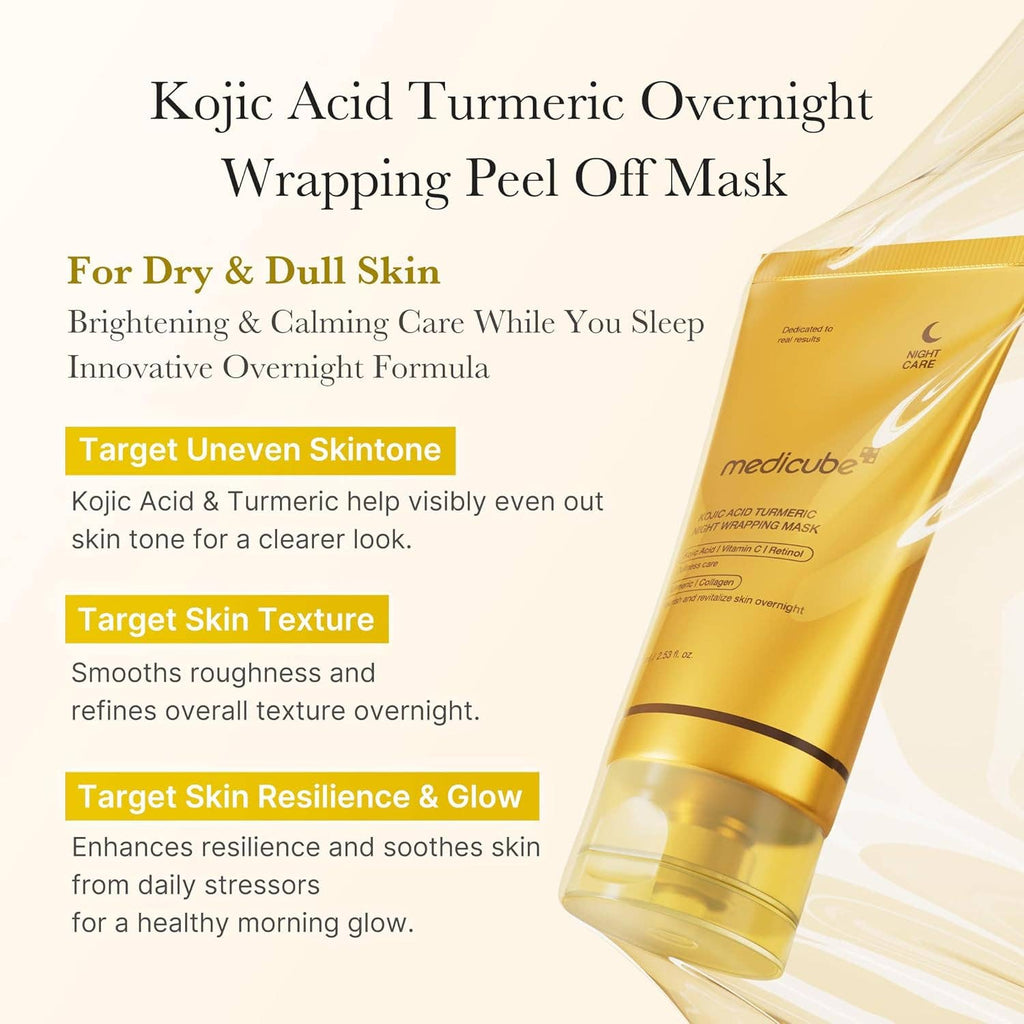 Kojic Acid Turmeric Overnight Wrapping Peel Off Mask
