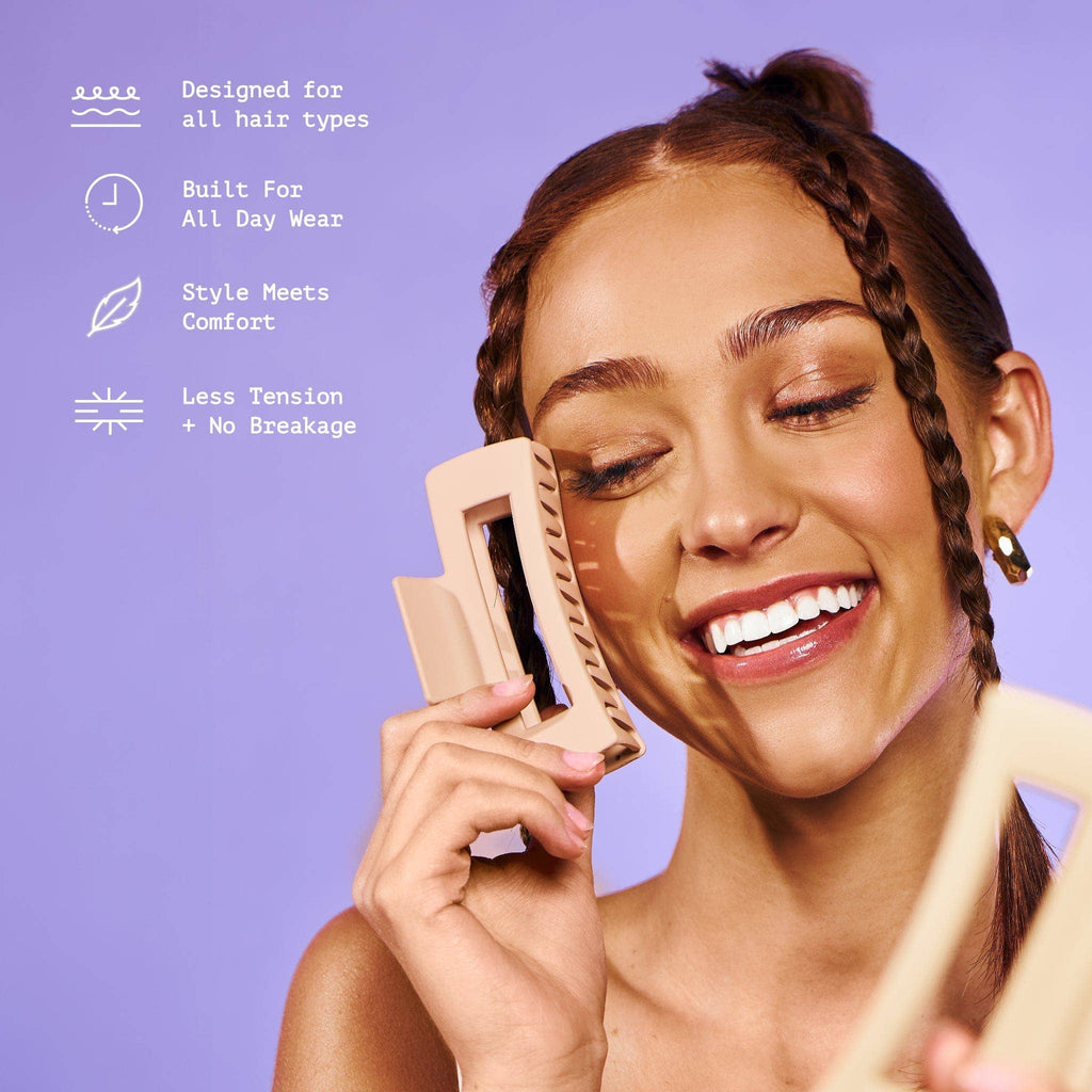 Rectangle Claw Clips For Thick or Curly Hair - Locked In