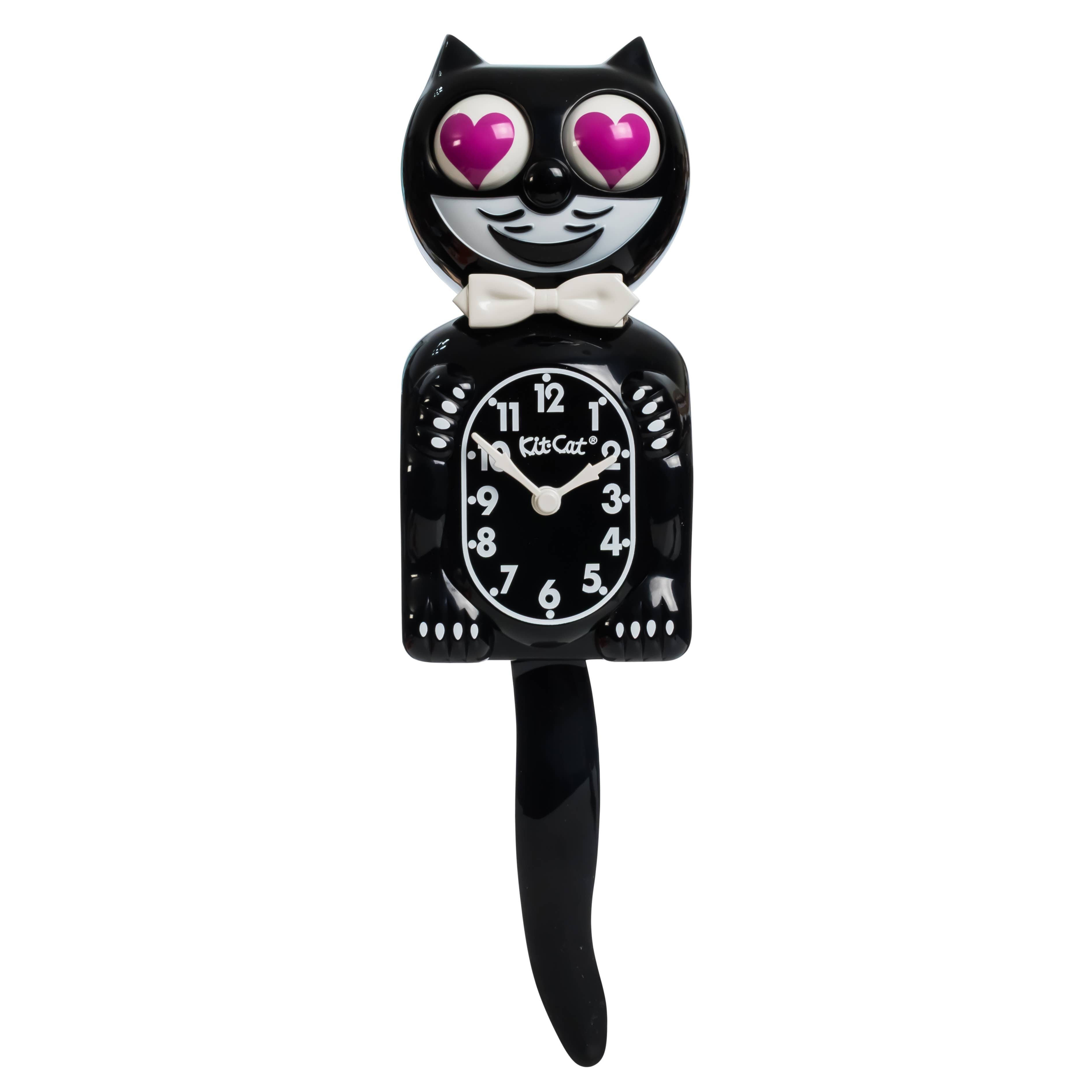 Classic Black Kit Cat Klock - Magenta Heart Limited Edition