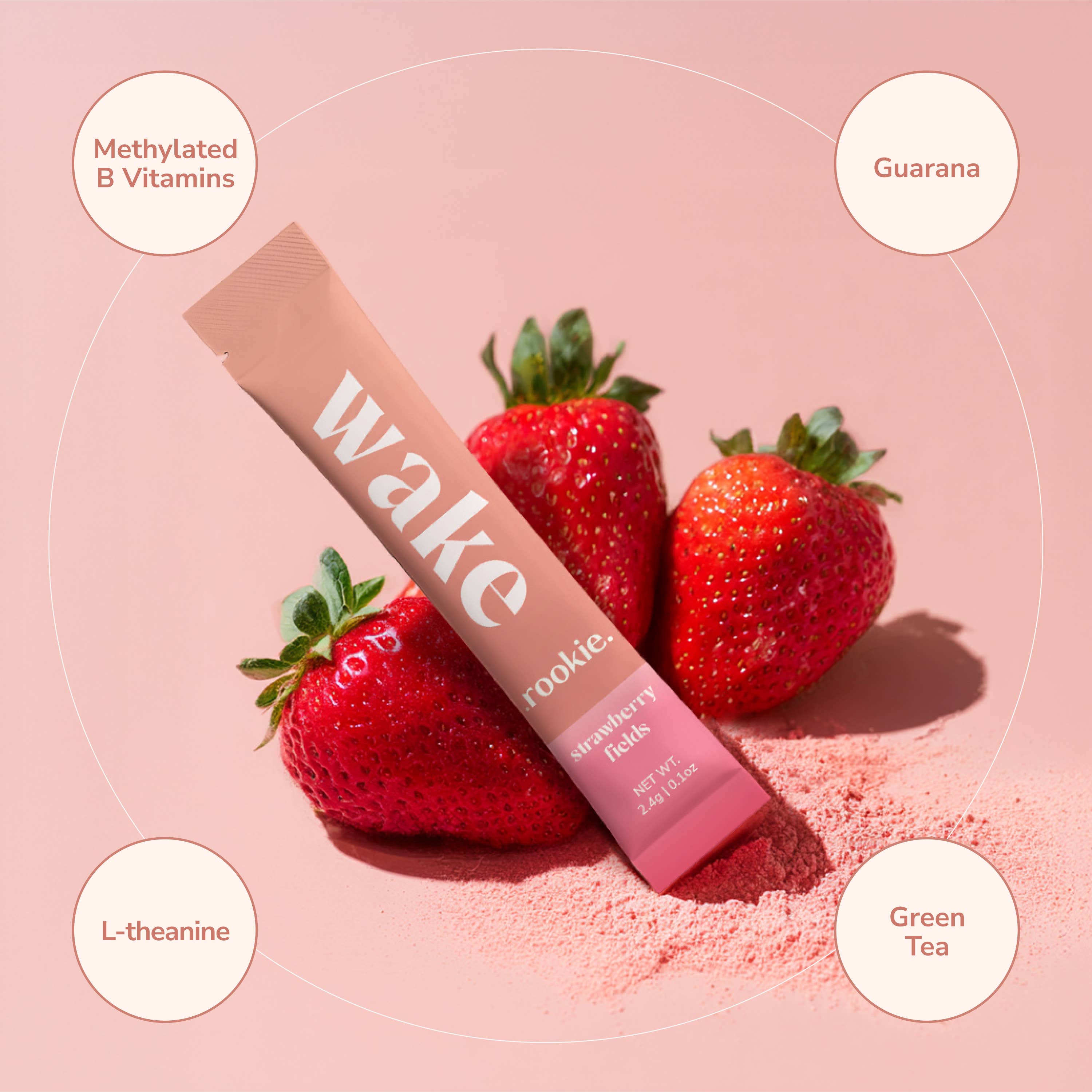 Strawberry Fields Natural Energy + Metabolism Drink