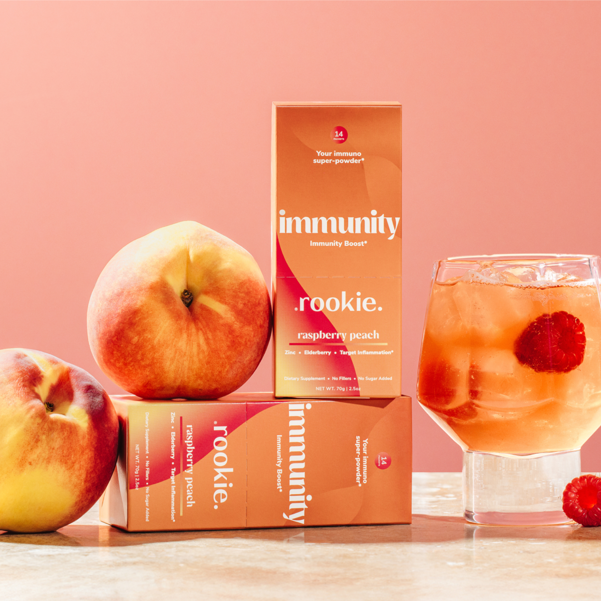 Raspberry Peach Immunity Wellness Formula Antioxidant Rich