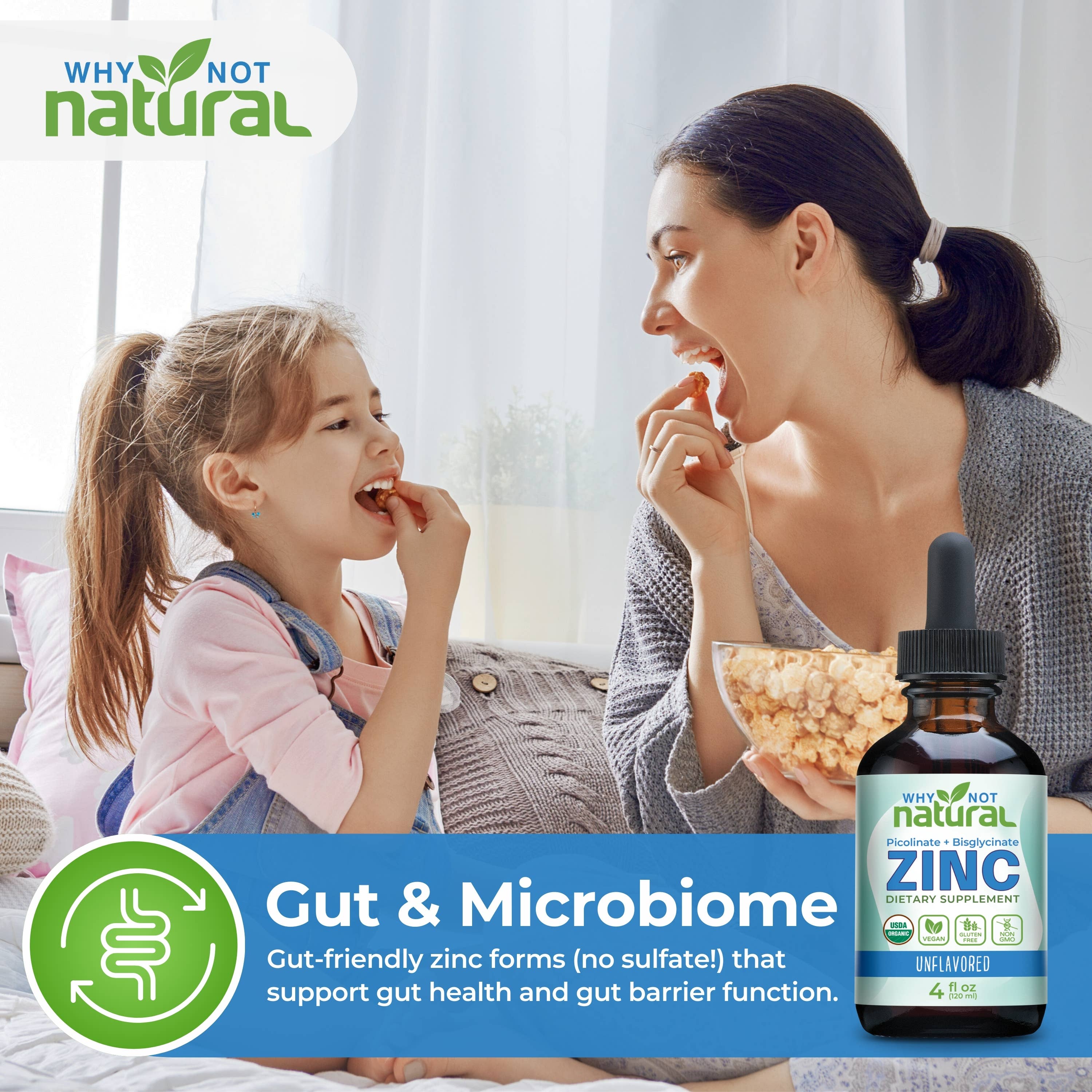 Organic Liquid Zinc Drops Supplement