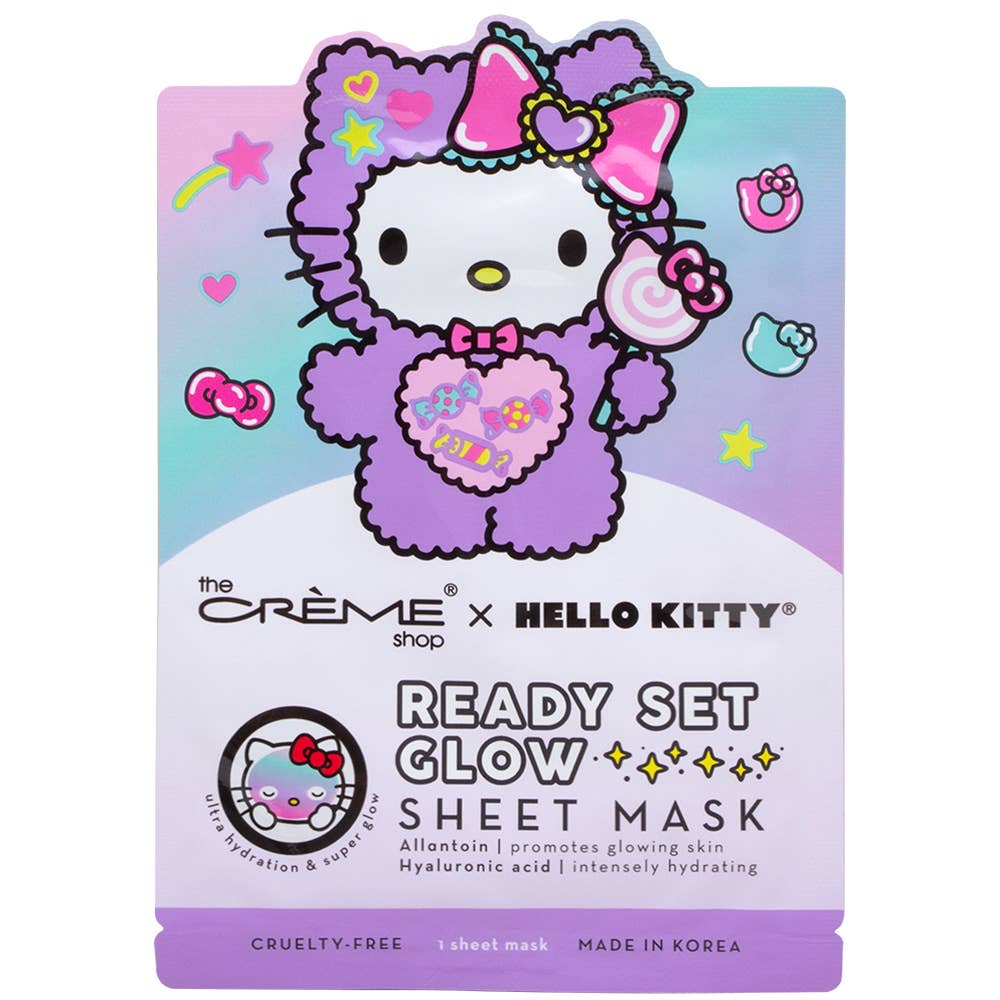 THE CREME SHOP X HELLO KITTY READY SET GLOW SHEET MASK