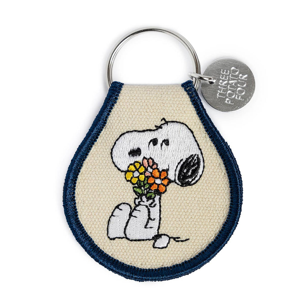 3P4 x Peanuts® - Snoopy Flower Bouquet Patch Keychain