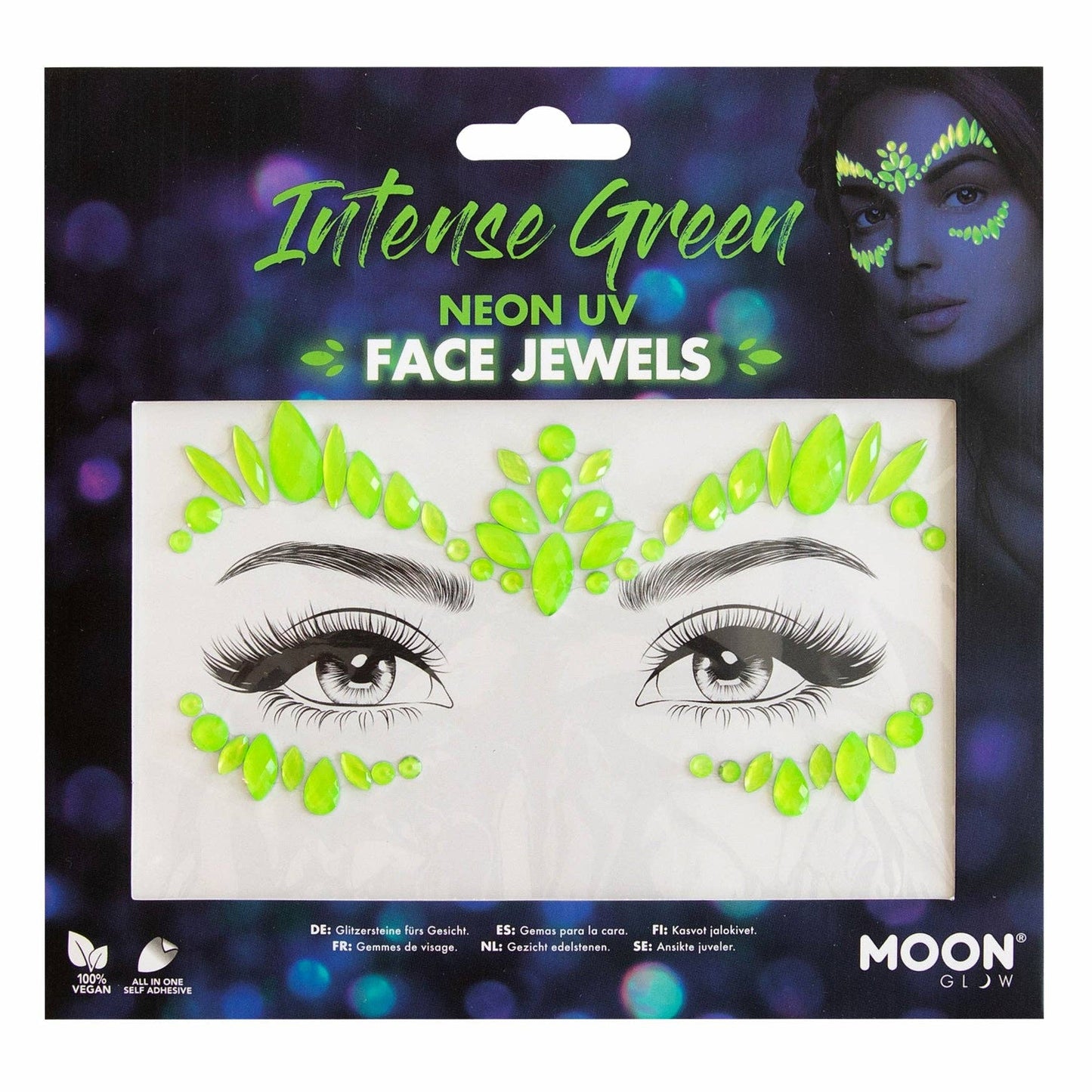 Neon UV Glow Blacklight Adhesive Gems, Jewels & Rhinestones