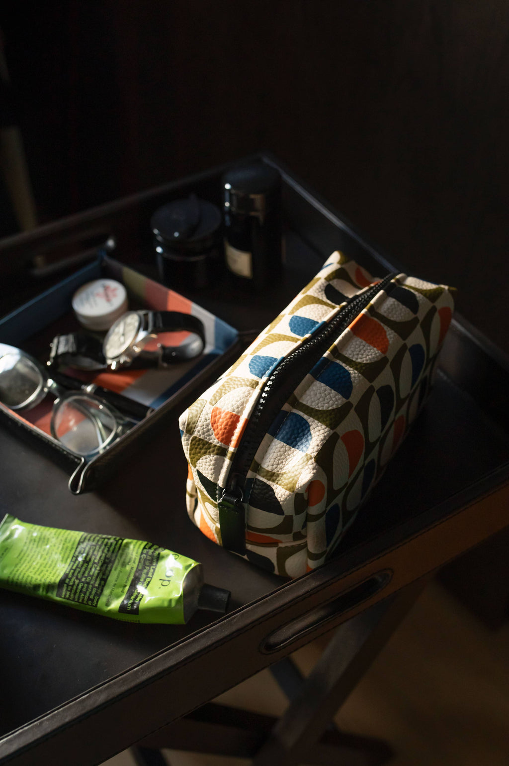 Geo Print Grooming Bag