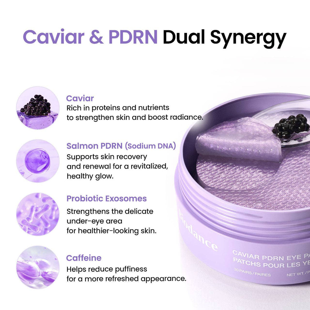 Caviar PDRN Eye Patches 60 Count