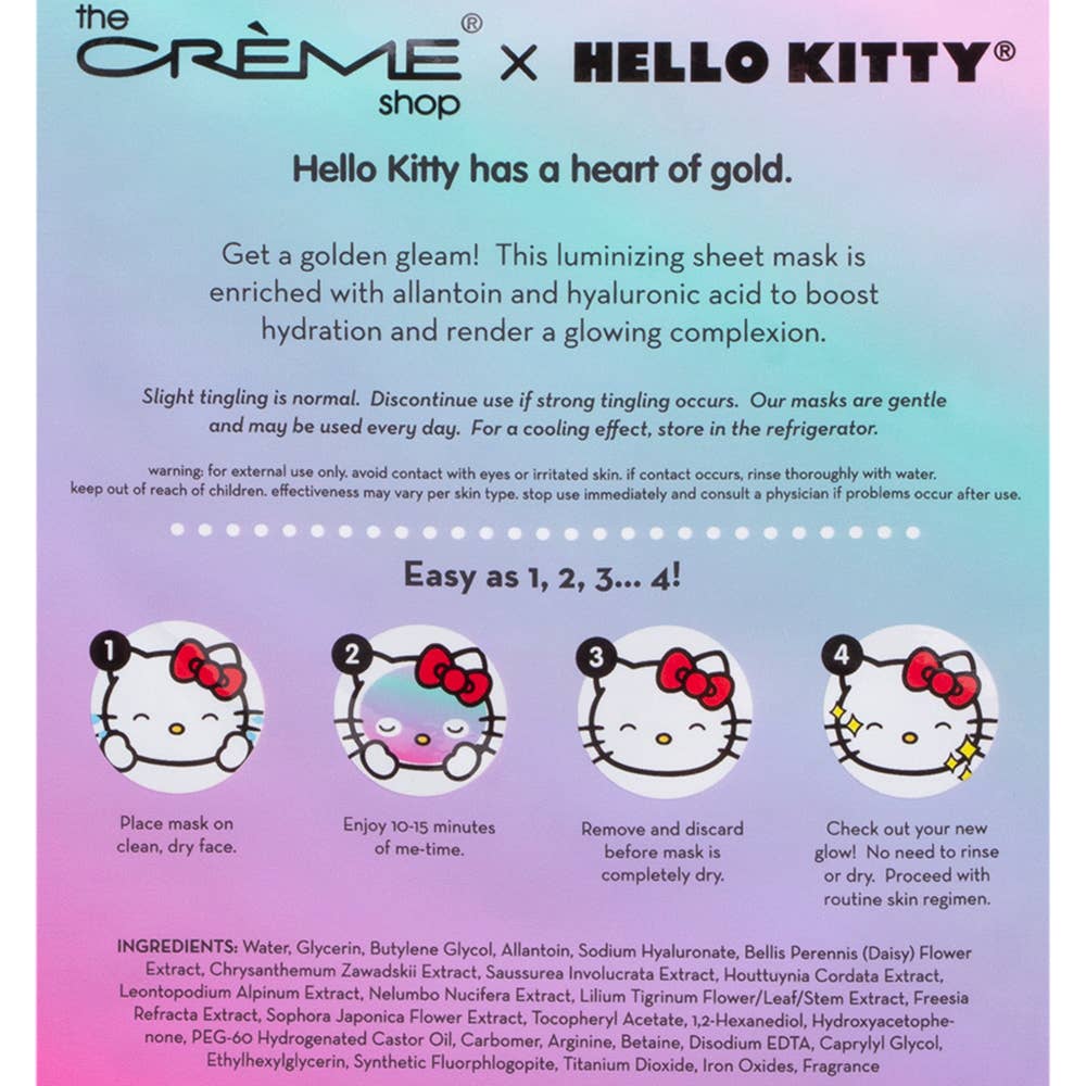 THE CREME SHOP X HELLO KITTY READY SET GLOW SHEET MASK