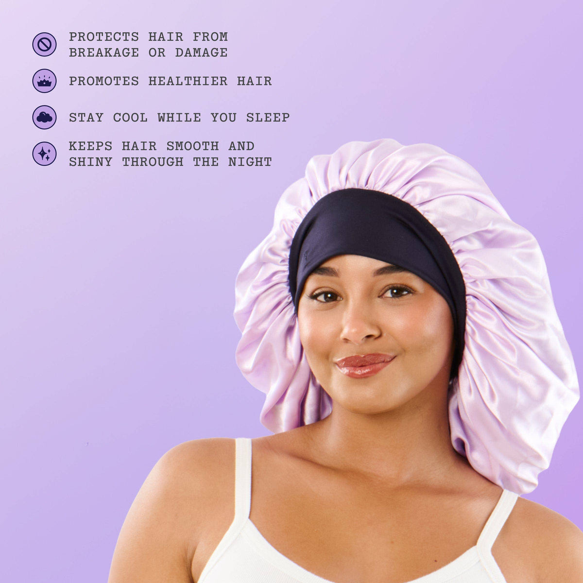 Satin Sleep Bonnet For Longer Hair - Sweet Dreams