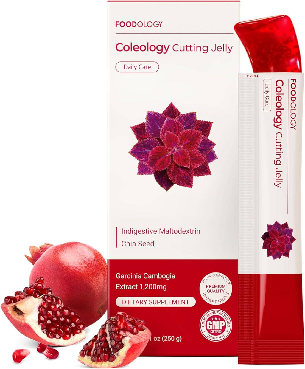 FOODOLOGY Coleology Cutting Stick Jelly (Pomegranate) 10 Sticks