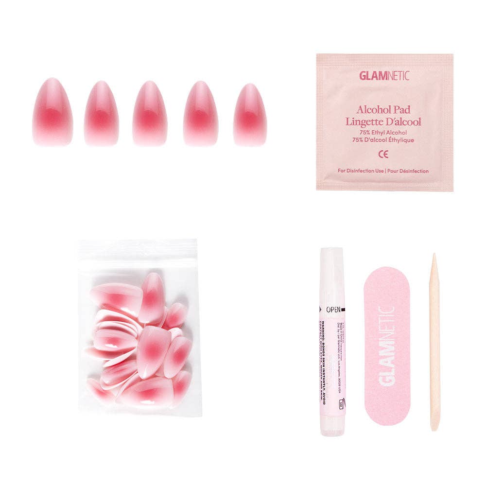 Blushing Aura Press-On Nails | Short Almond
