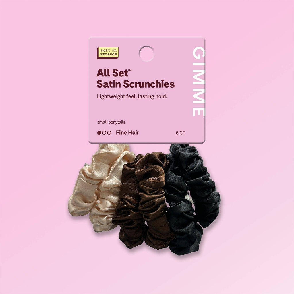 Satin Scrunchies For Fine or Thinner Hair - All Set