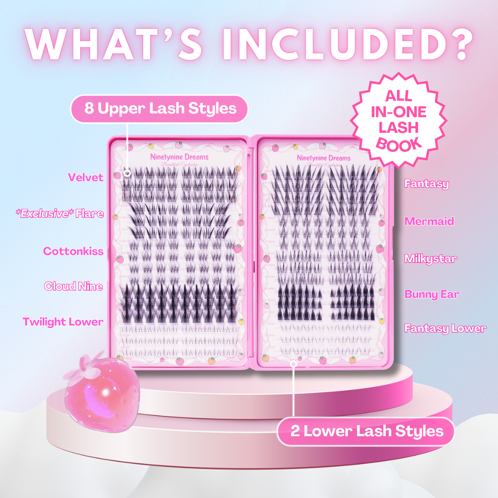 Manhua Book Travel Friendly False Lash Clusters – 11 Styles