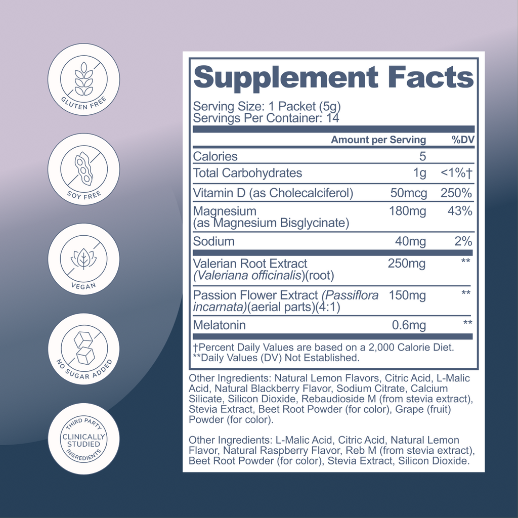 Blackberry Lemon Sleep Drink Mix: Magnesium & Melatonin