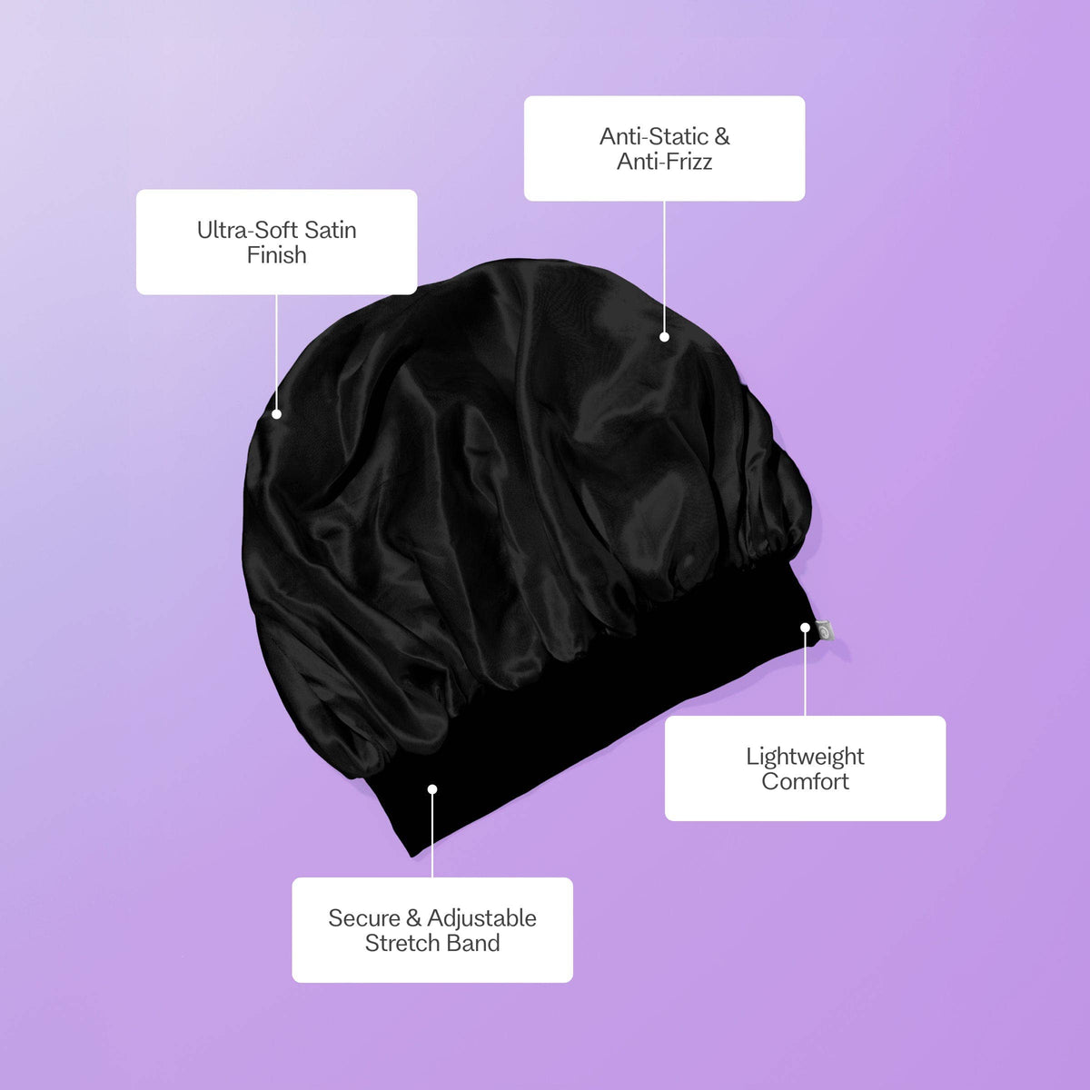 Satin Sleep Bonnet For Longer Hair - Sweet Dreams