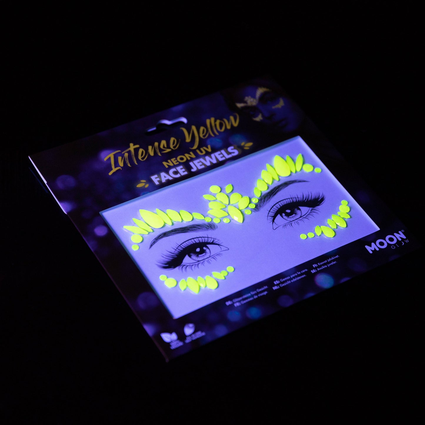 Neon UV Glow Blacklight Adhesive Gems, Jewels & Rhinestones