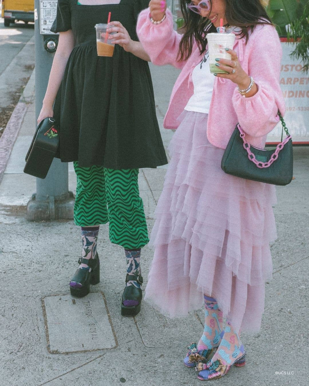 Wicked Get Ready with Glinda Shimmer Sheer Crew Sock