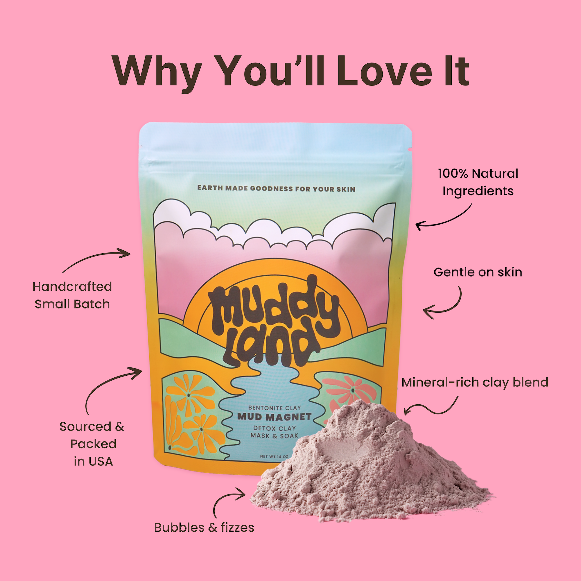 Mud Magnet Bentonite Clay Detox Mask & Soak