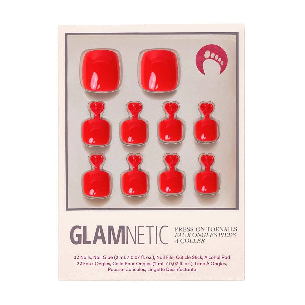 Fiery Red Toe Press-On Nails