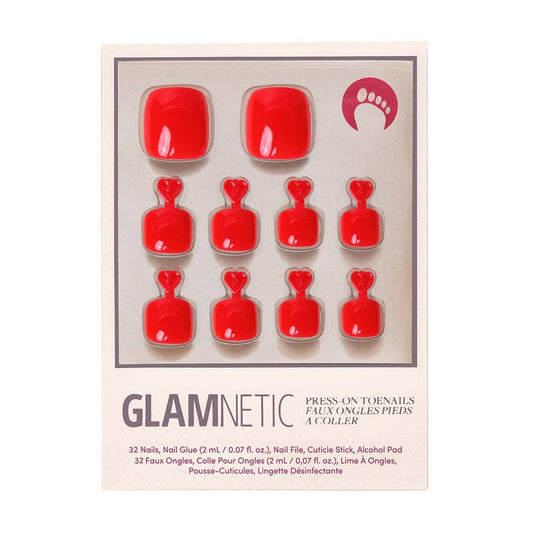 Fiery Red Toe Press-On Nails