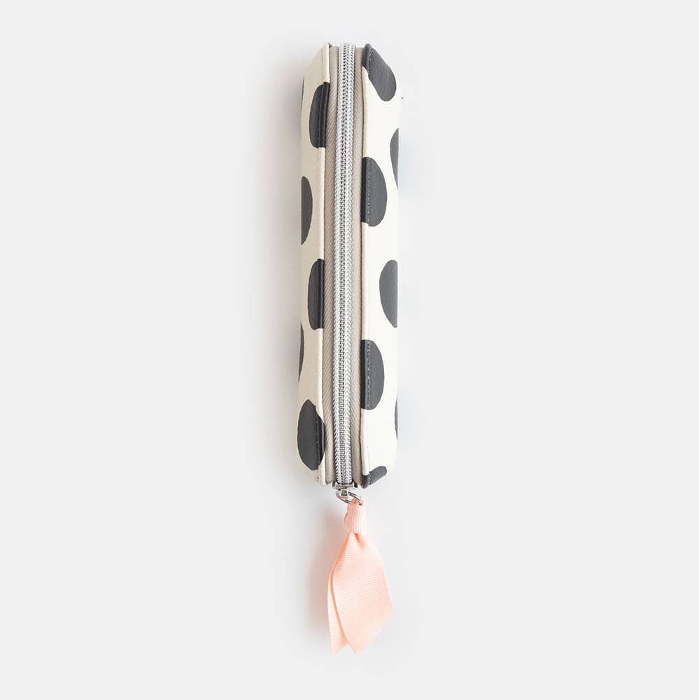 Mono Scattered Dot Pencil Case