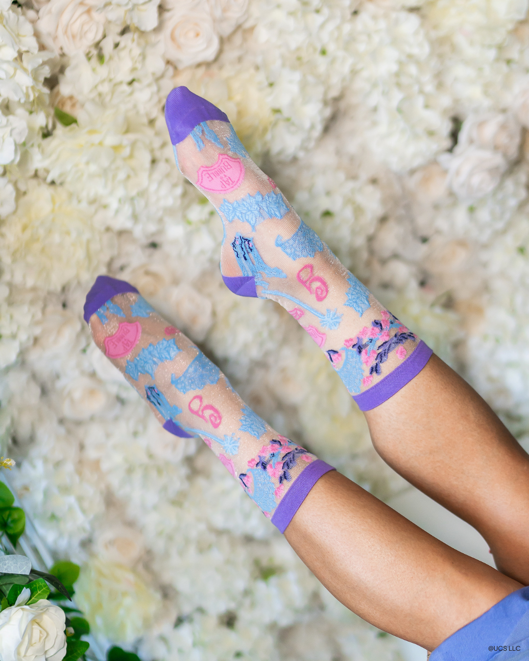 Wicked Get Ready with Glinda Shimmer Sheer Crew Sock