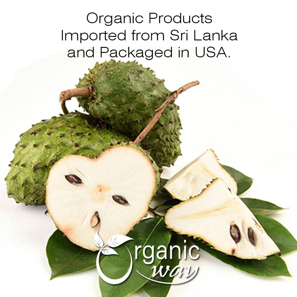Dried Soursop Fruit Coarse Cut (Annona muricata) - Vegan, Non-GMO & Gluten Free | Tested for Heavy Metal and Purity | 100% Raw from Sri Lanka