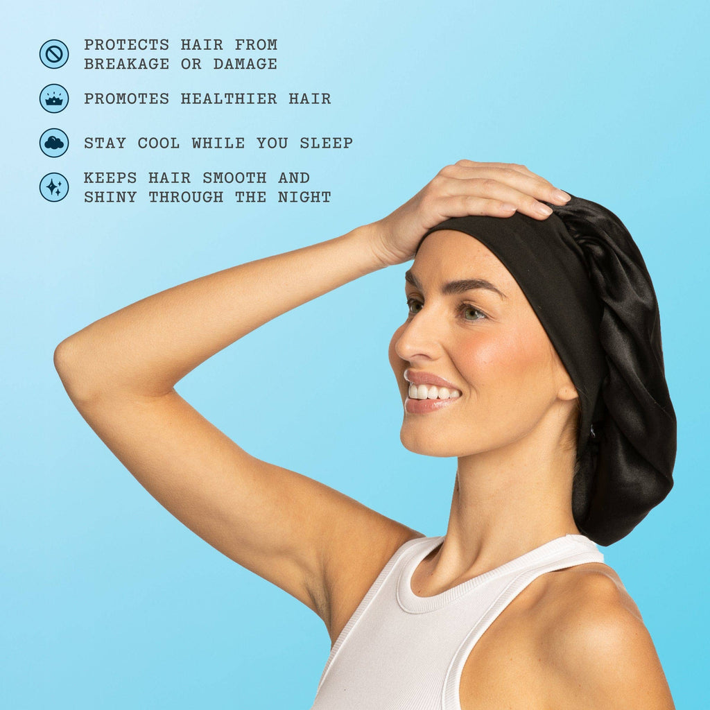 Satin Sleep Bonnet For Mid-Length Hair - Sweet Dreams