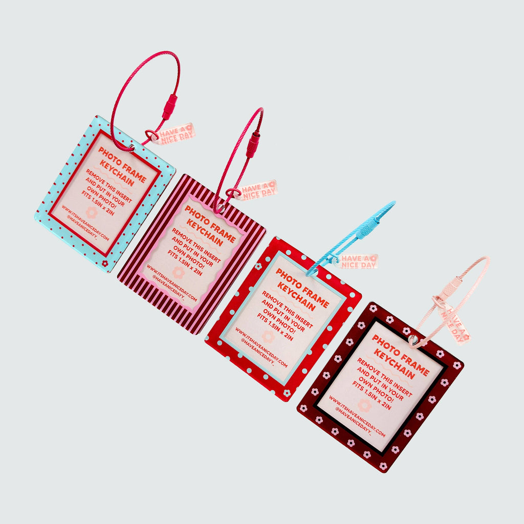 Photo Frame Keychain- Maroon Sky