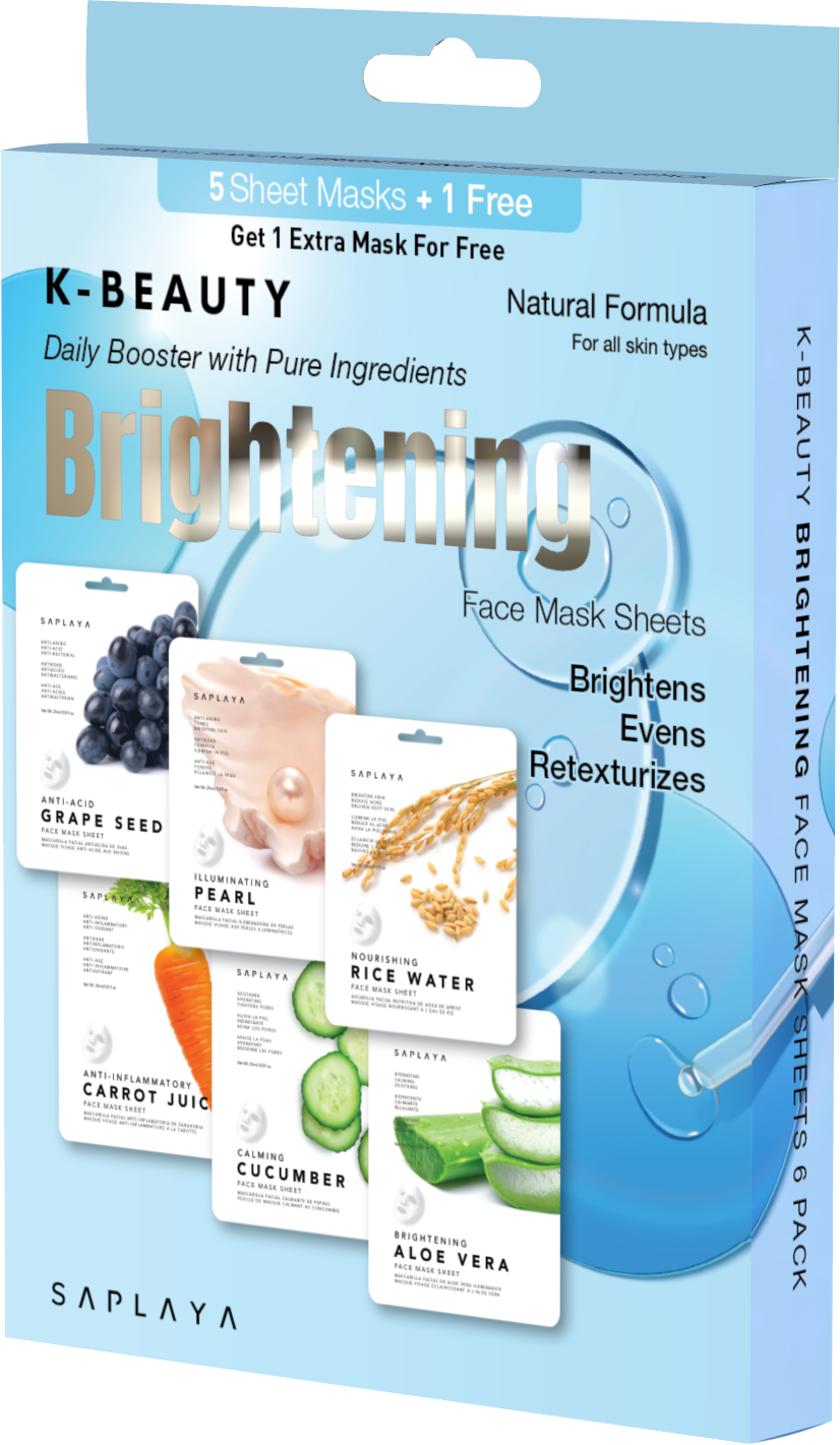 K-Beauty Brightening Face Mask Sheet Set