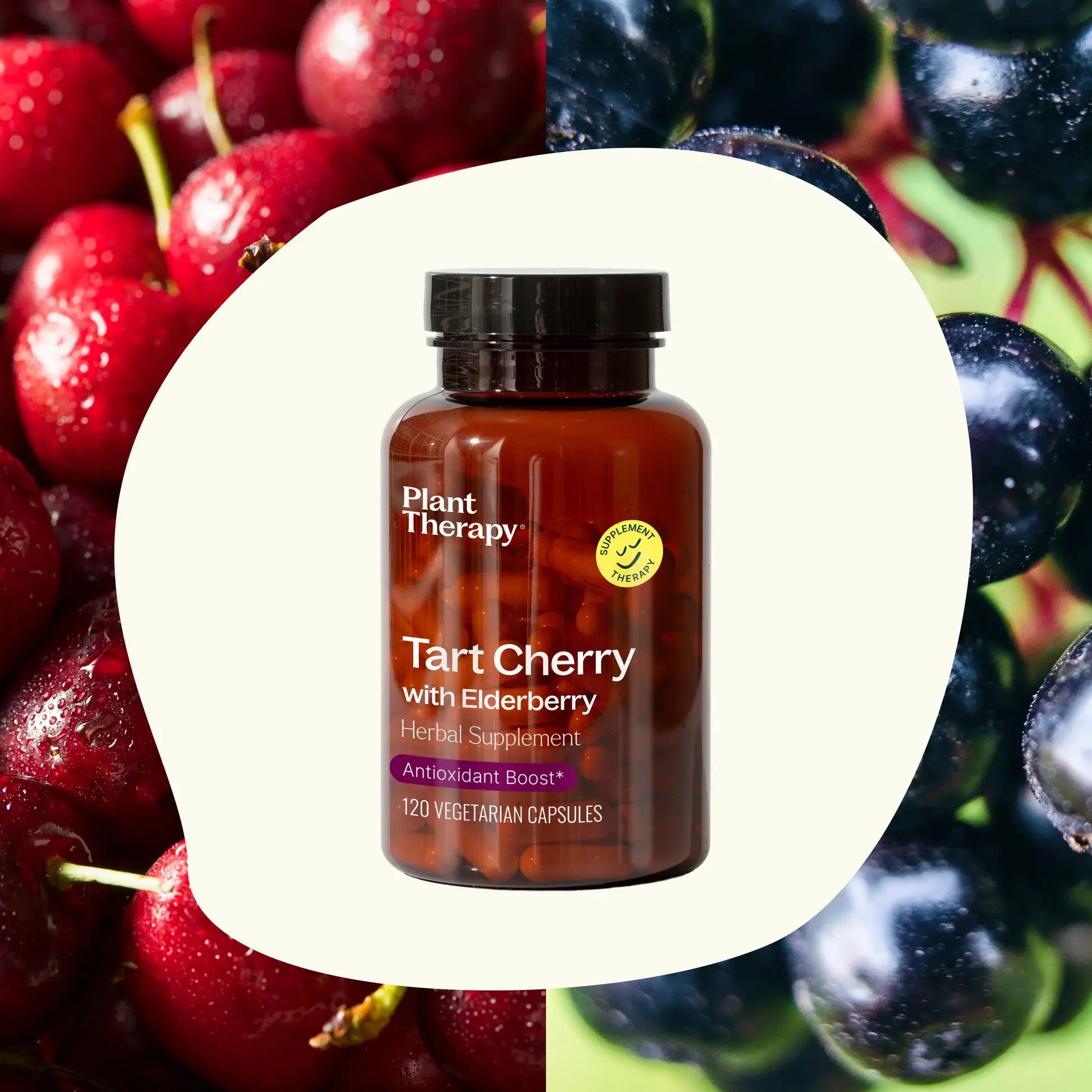 Tart Cherry with Elderberry Herbal Supplement