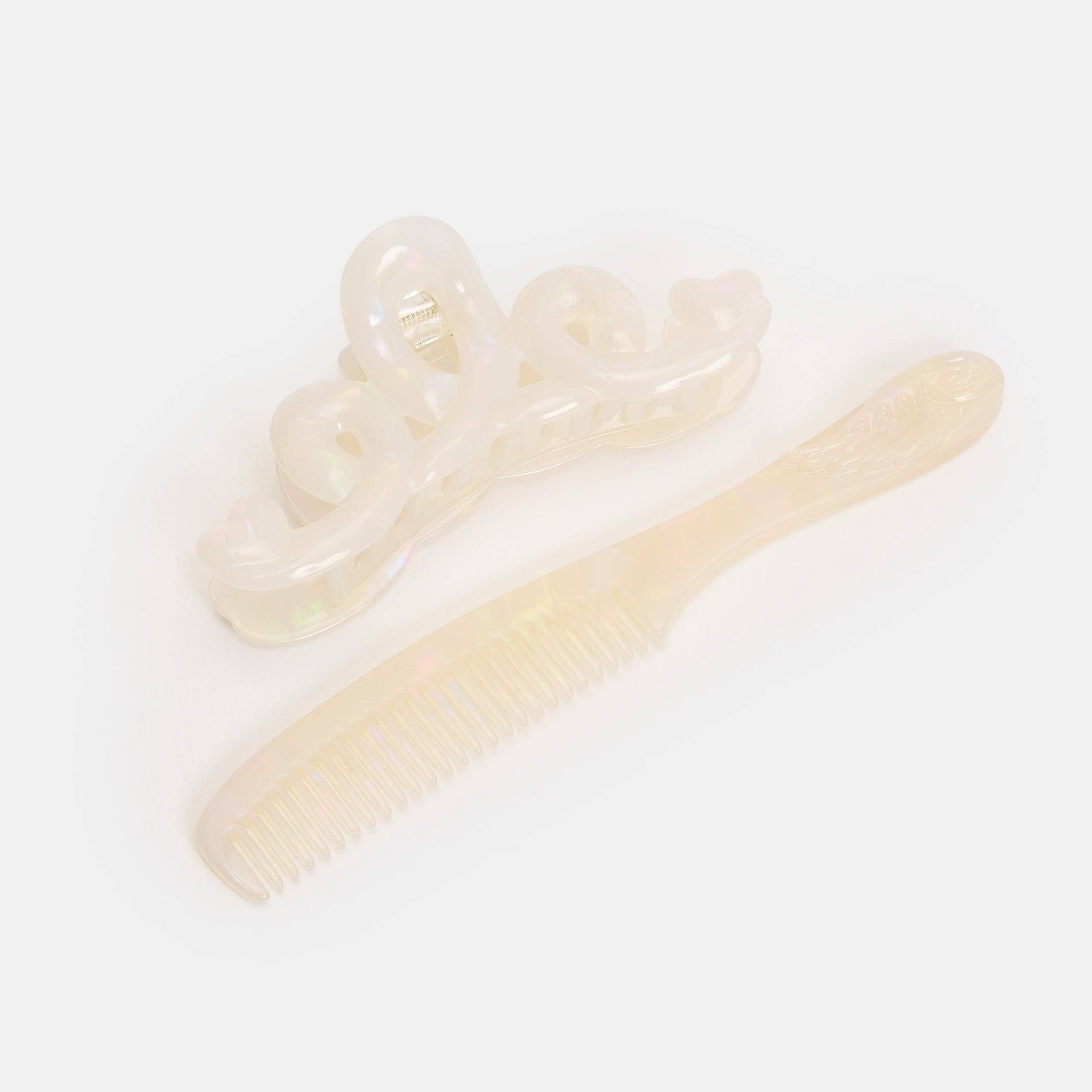Claw & Comb Gift Set in Angel