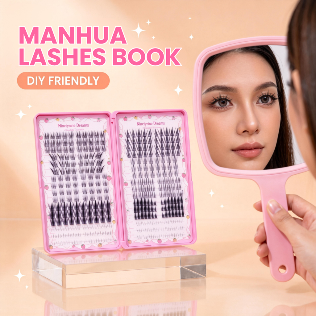 Manhua Book Travel Friendly False Lash Clusters – 11 Styles