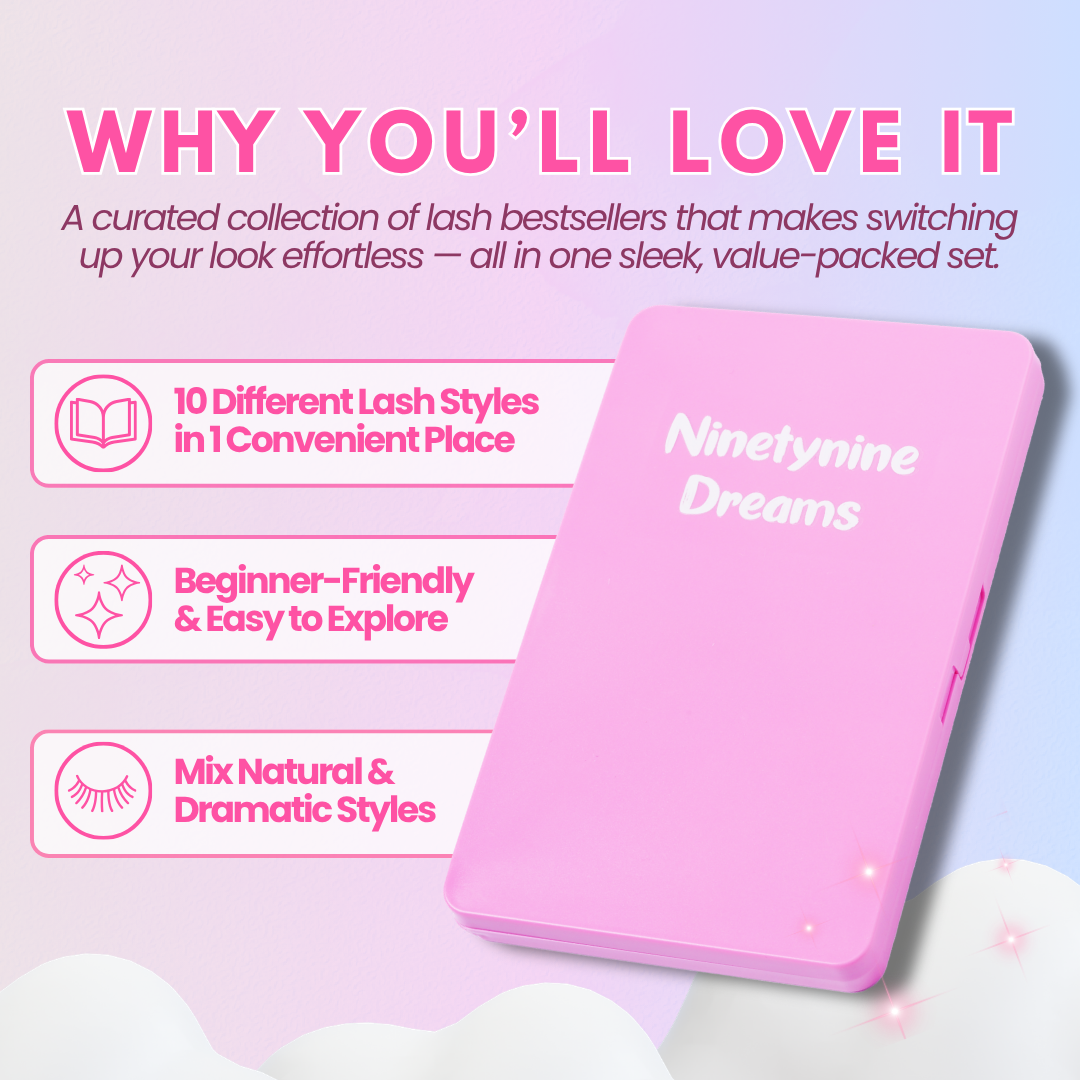 Manhua Book Travel Friendly False Lash Clusters – 11 Styles