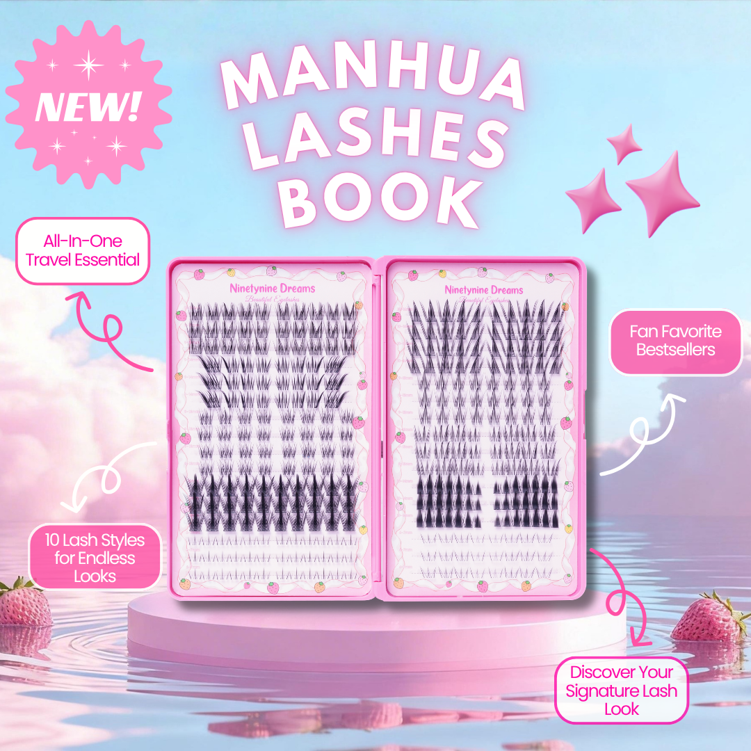 Manhua Book Travel Friendly False Lash Clusters – 11 Styles