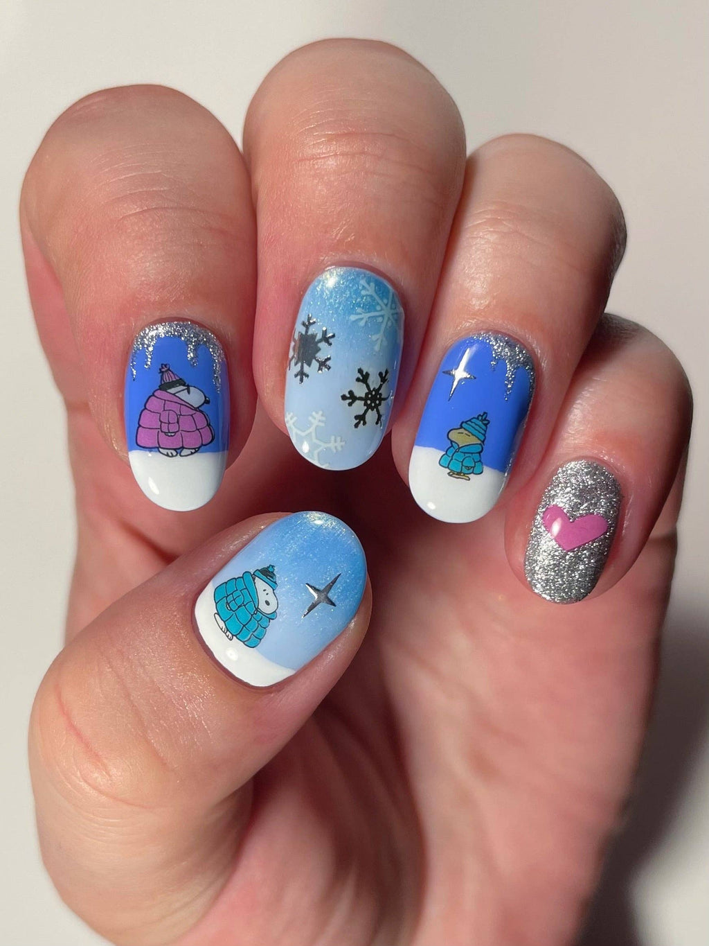 Nail Art Stickers - PEANUTS SNOW DAY