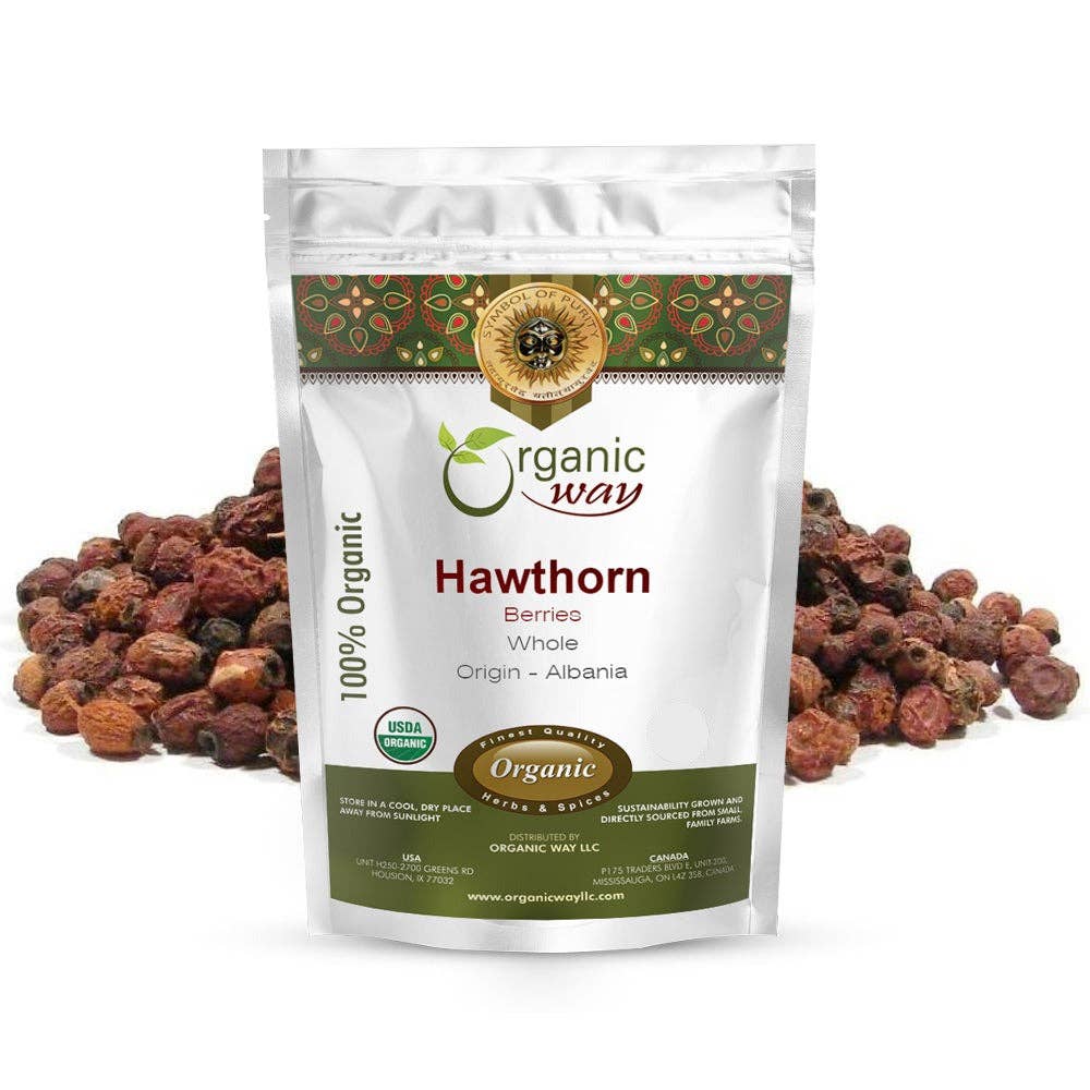 Hawthorn Berries Fruit Whole (Crataegus monogyna) - European Wild-Harvest | Kosher Certified | Vegan, Non GMO & Gluten Free | USDA Certified | Origin - Albania