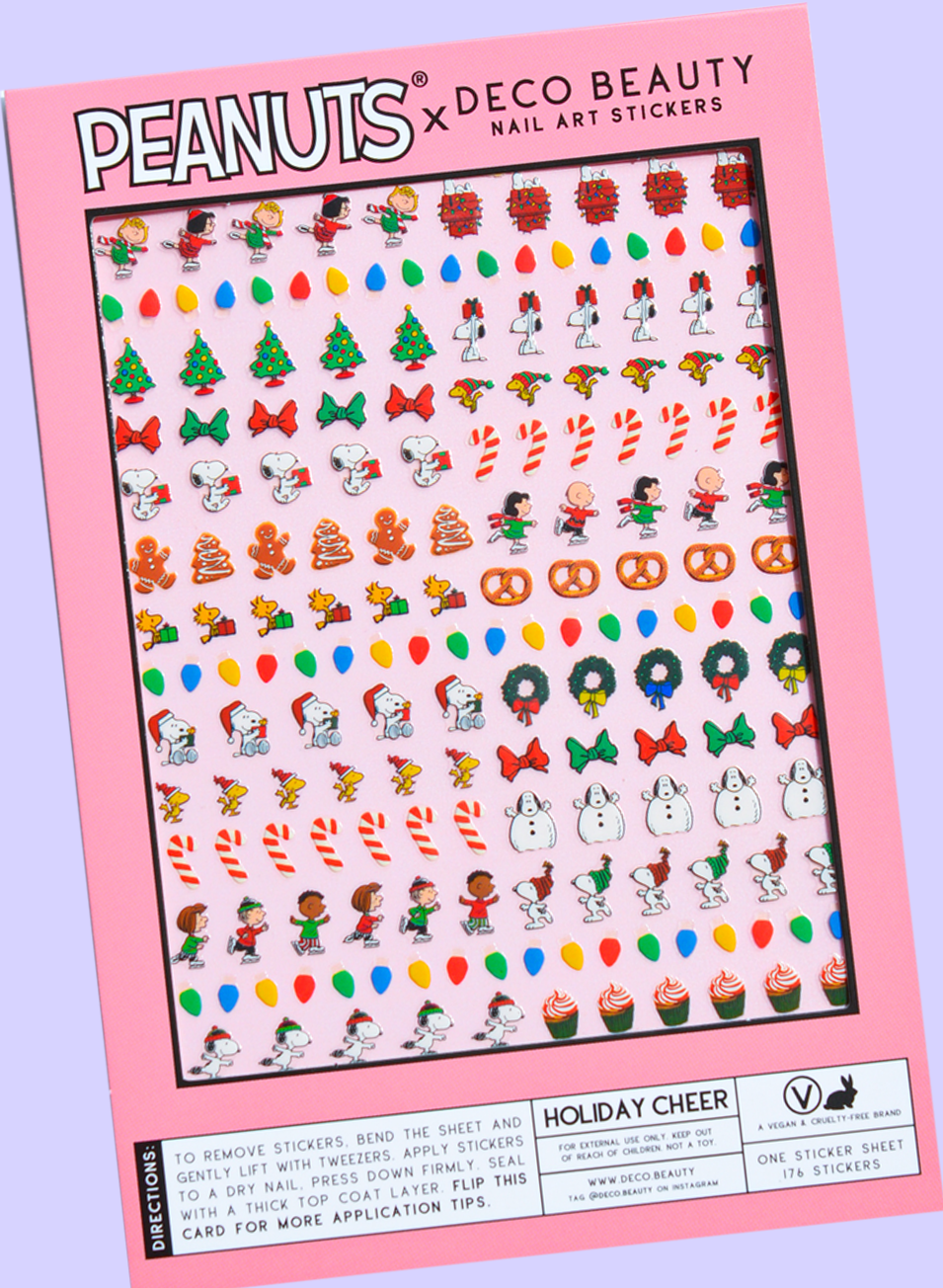 Nail Art Stickers - PEANUTS HOLIDAY CHEER