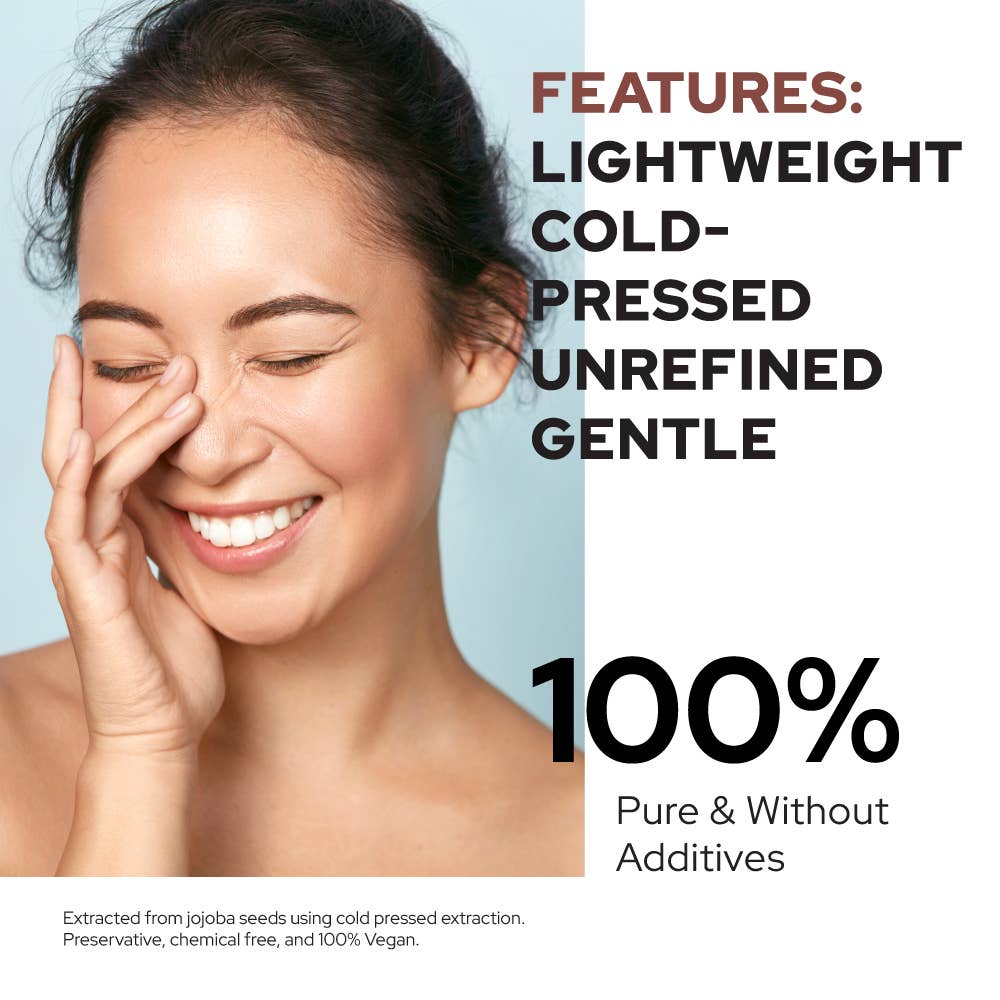 Jojoba Oil | Organic | Skin, Hair, DIY | 100% Pure | Size