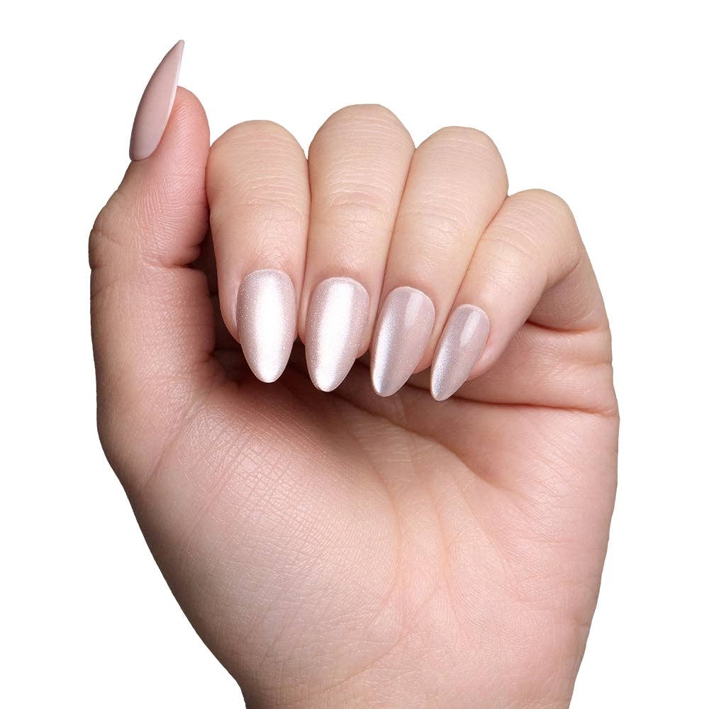 The Vow Nude Velvet Press-On Nails | Short Almond